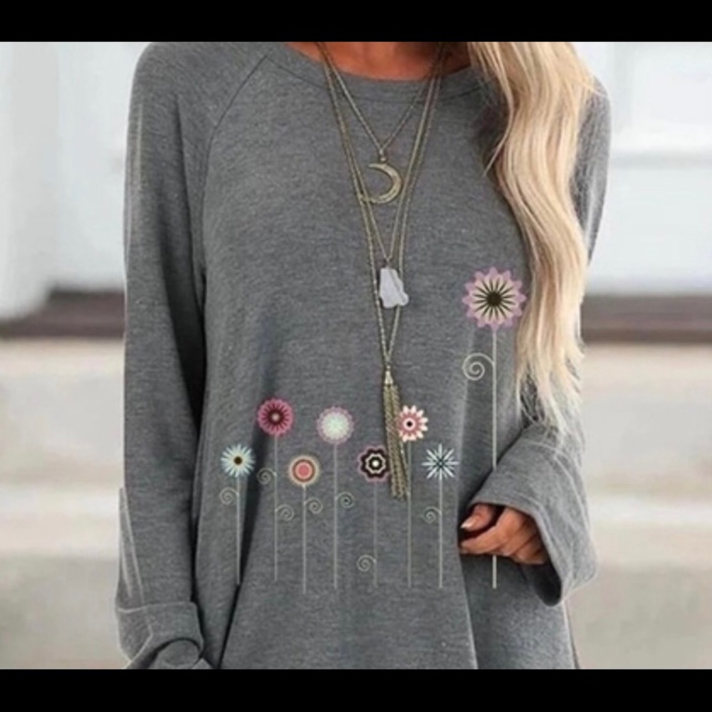 Long sleeve T-shirt, Grey, XL, new in package
